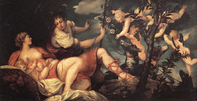 Jacopo Tintoretto Diana and Endymion Sweden oil painting art